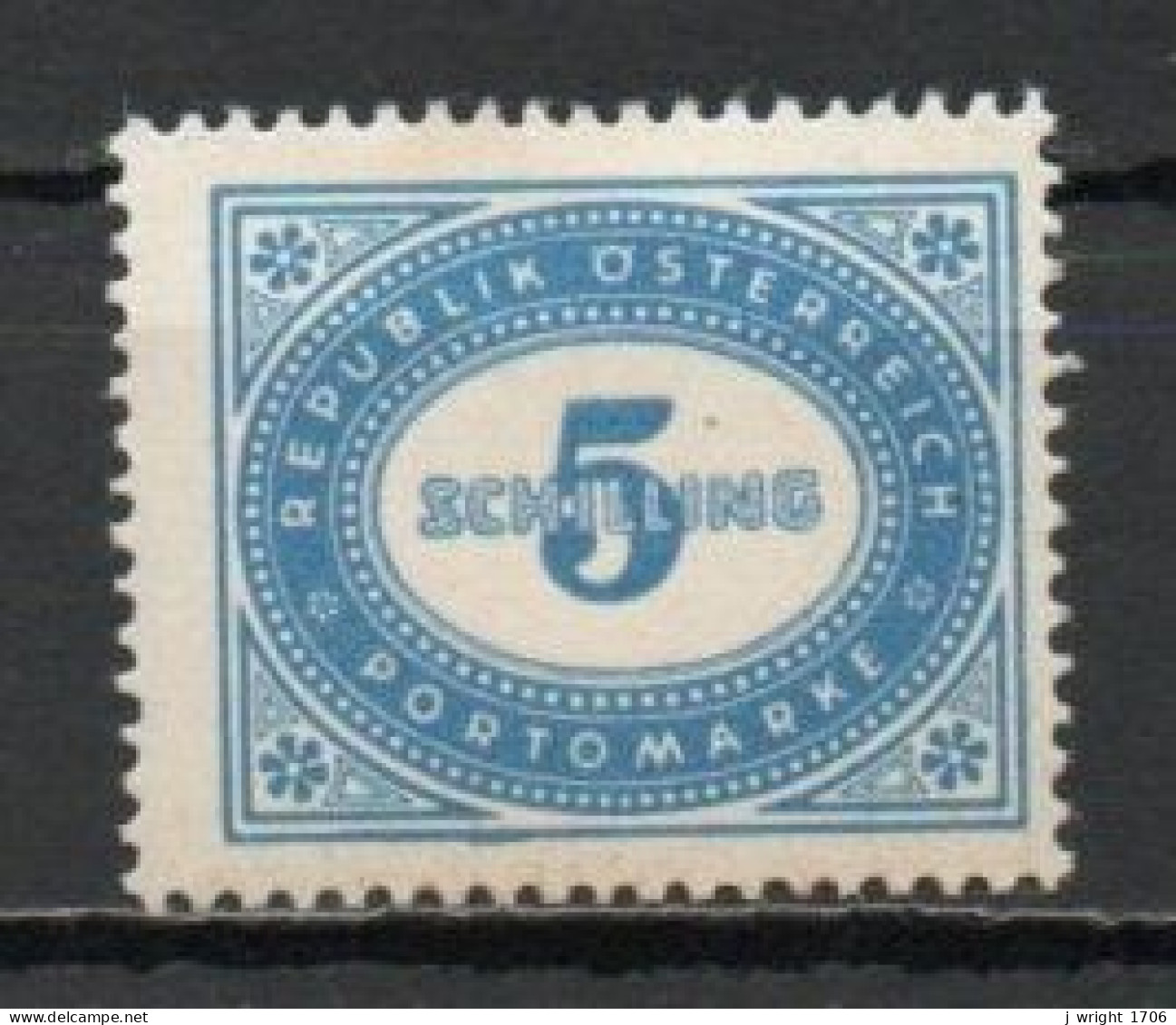Austria, 1947, Numeral In Oval Frame, 5s, MH - Strafport