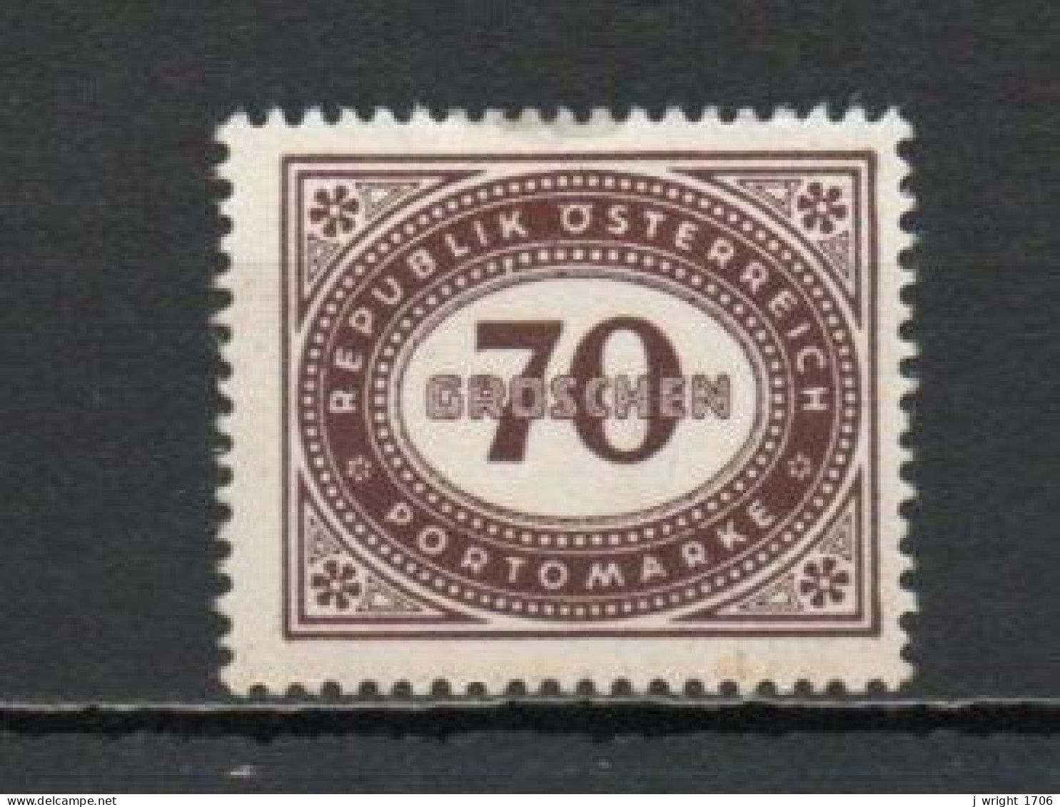 Austria, 1947, Numeral In Oval Frame, 70g, MH - Postage Due