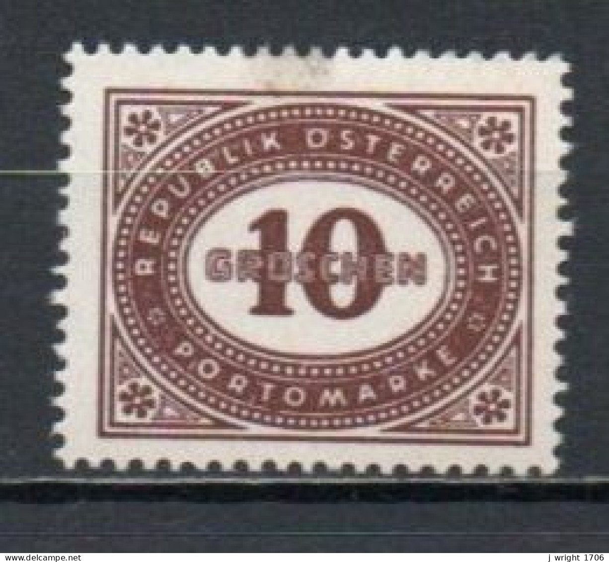 Austria, 1947, Numeral In Oval Frame, 10g, MH - Strafport