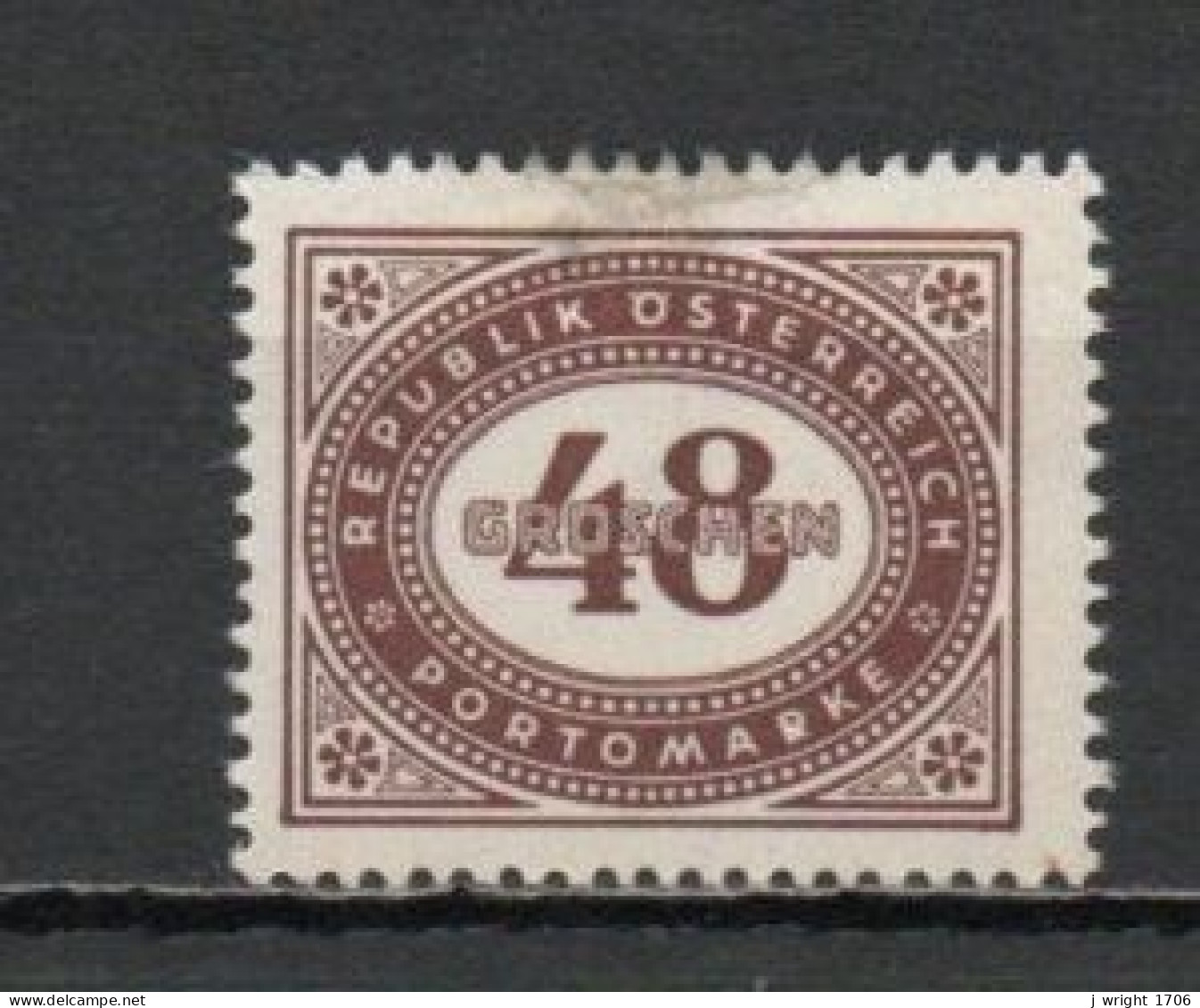 Austria, 1947, Numeral In Oval Frame, 48g, MH - Taxe