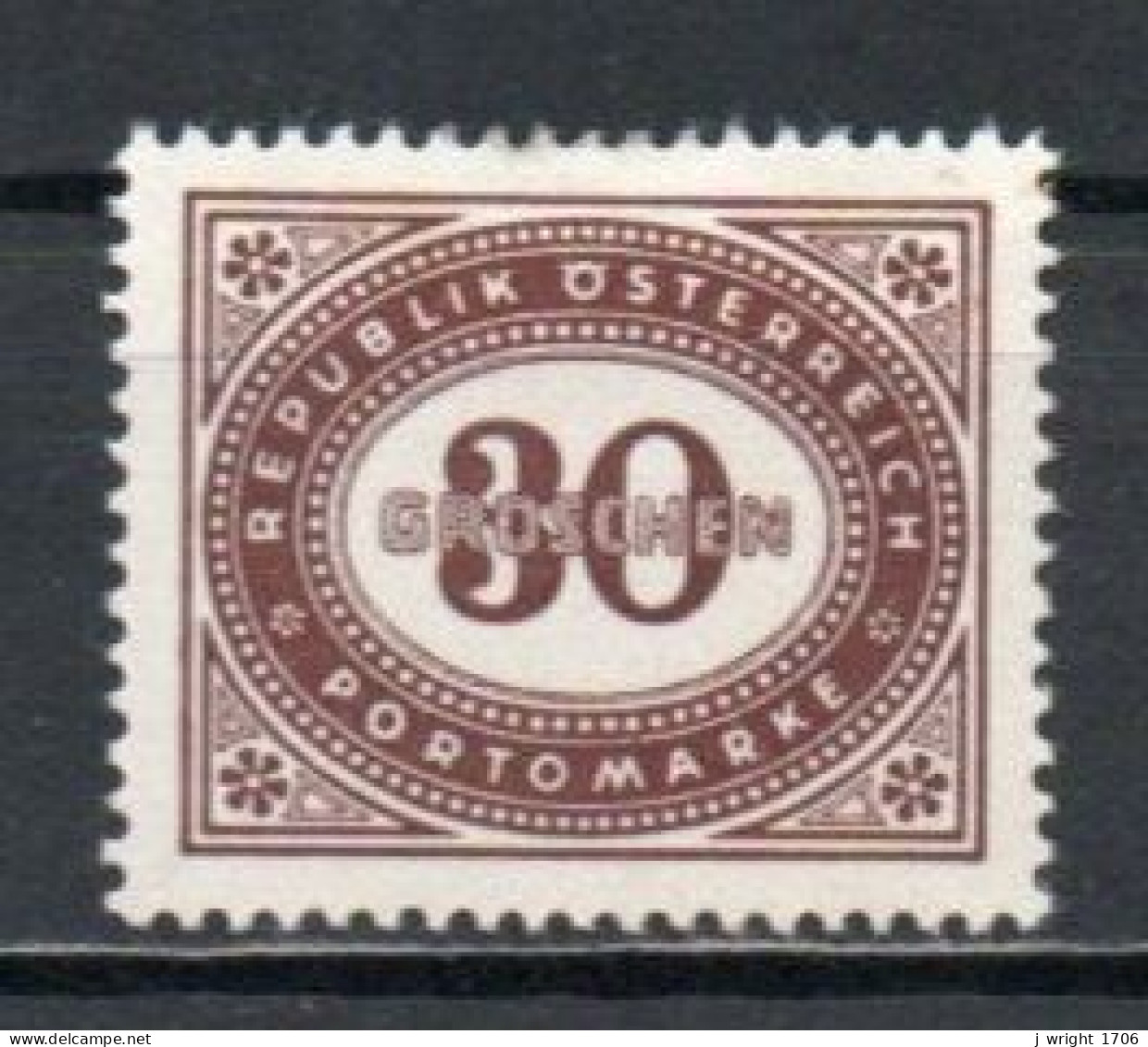 Austria, 1947, Numeral In Oval Frame, 30g, MH - Strafport