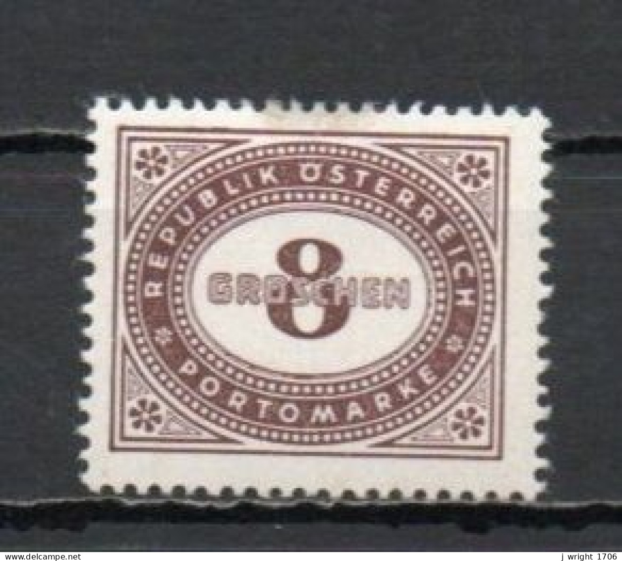 Austria, 1947, Numeral In Oval Frame, 8g, MH - Strafport