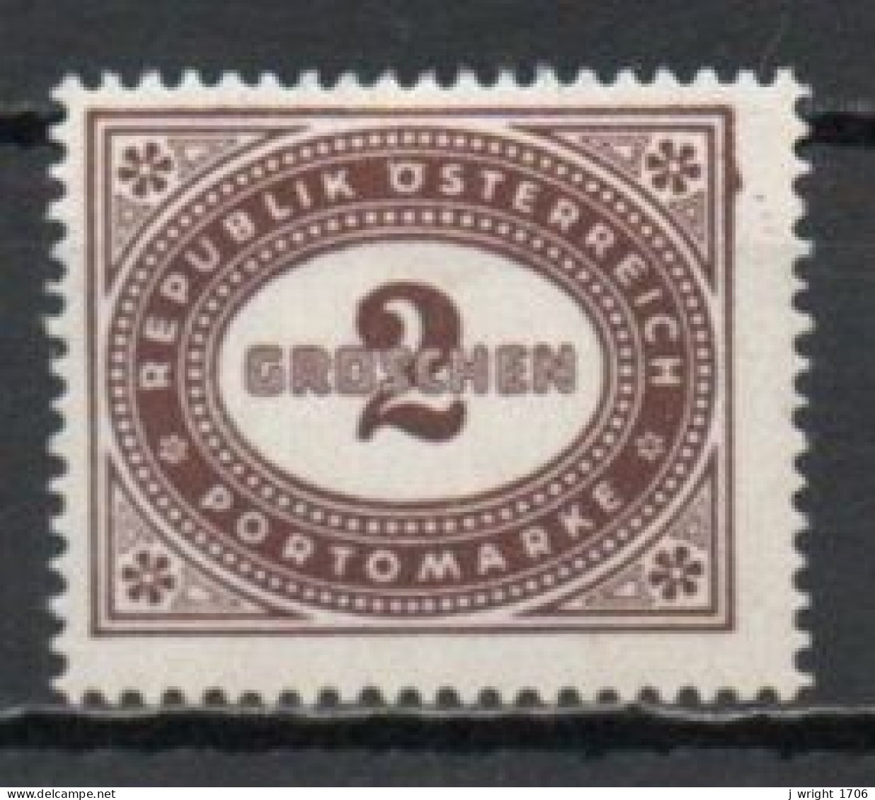 Austria, 1947, Numeral In Oval Frame, 2g, MH - Strafport