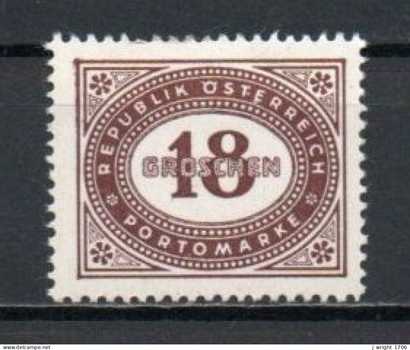 Austria, 1947, Numeral In Oval Frame, 18g, MH - Postage Due