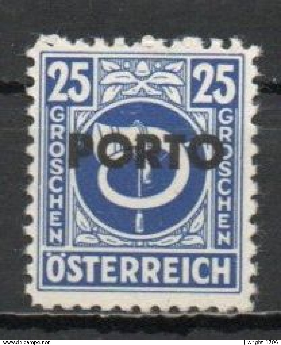 Austria, 1946, Posthorn Overprinted, 25g, MH - Segnatasse