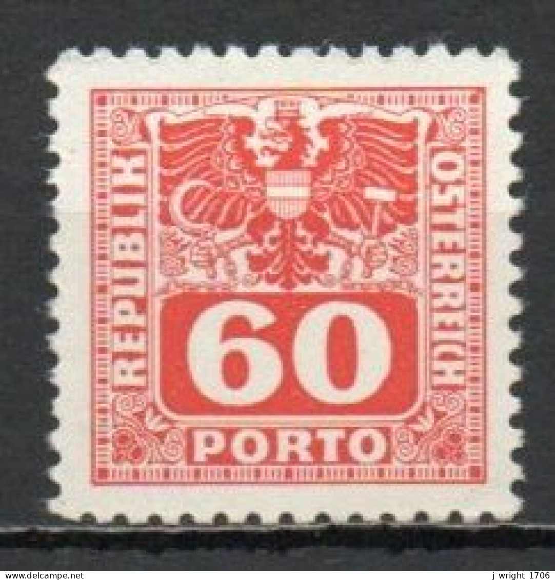 Austria, 1945, Coat Of Arms & Numeral, 60pf, MH - Taxe
