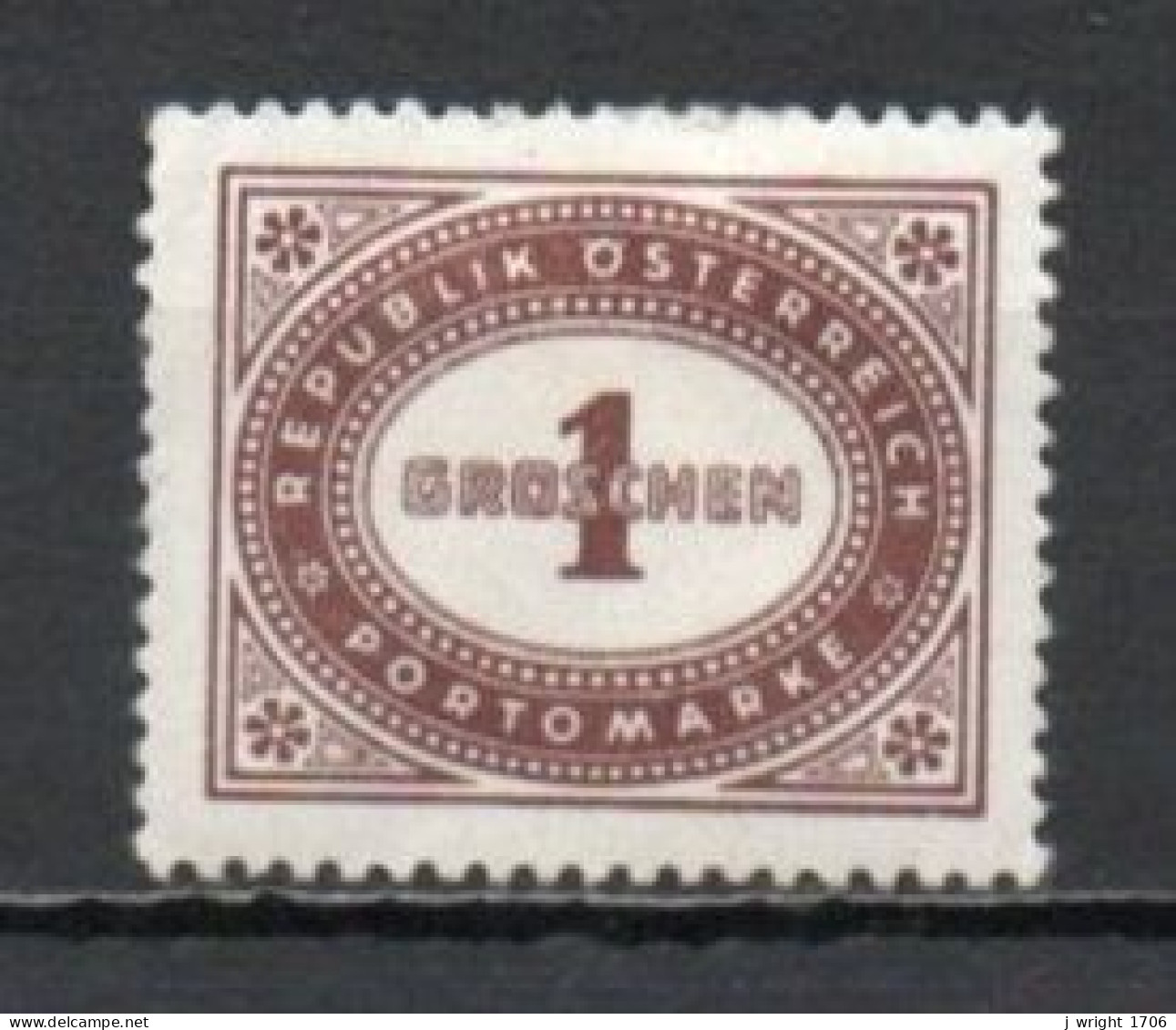 Austria, 1947, Numeral In Oval Frame, 1g, MH - Portomarken