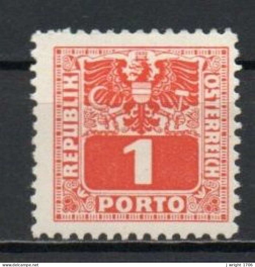 Austria, 1945, Coat Of Arms & Numeral, 1pf, MH - Postage Due