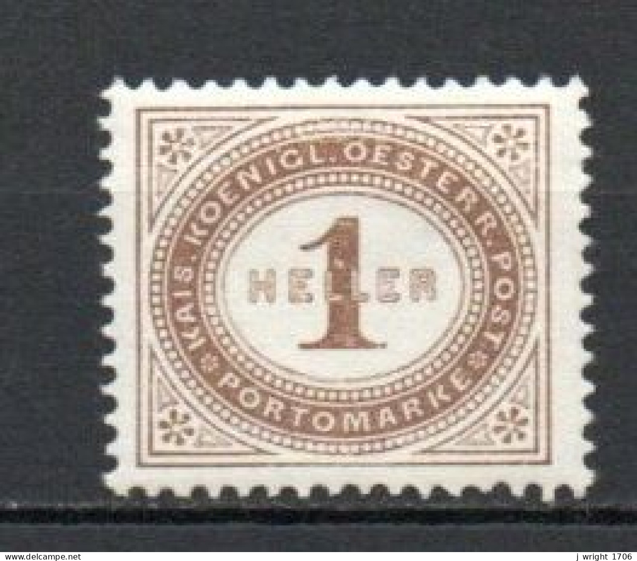 Austria, 1900, Numeral, 1h, MH - Postage Due