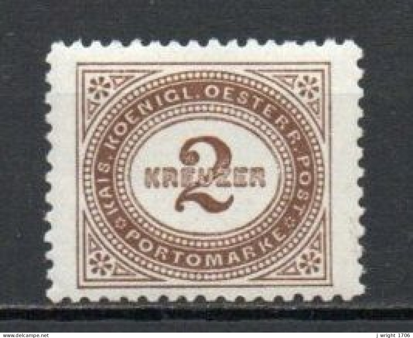 Austria, 1895, Numeral, 2kr, MH - Taxe