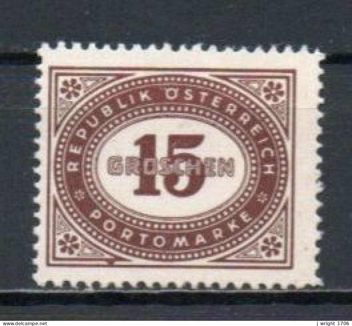 Austria, 1947, Numeral In Oval Frame, 15g, MNH - Segnatasse