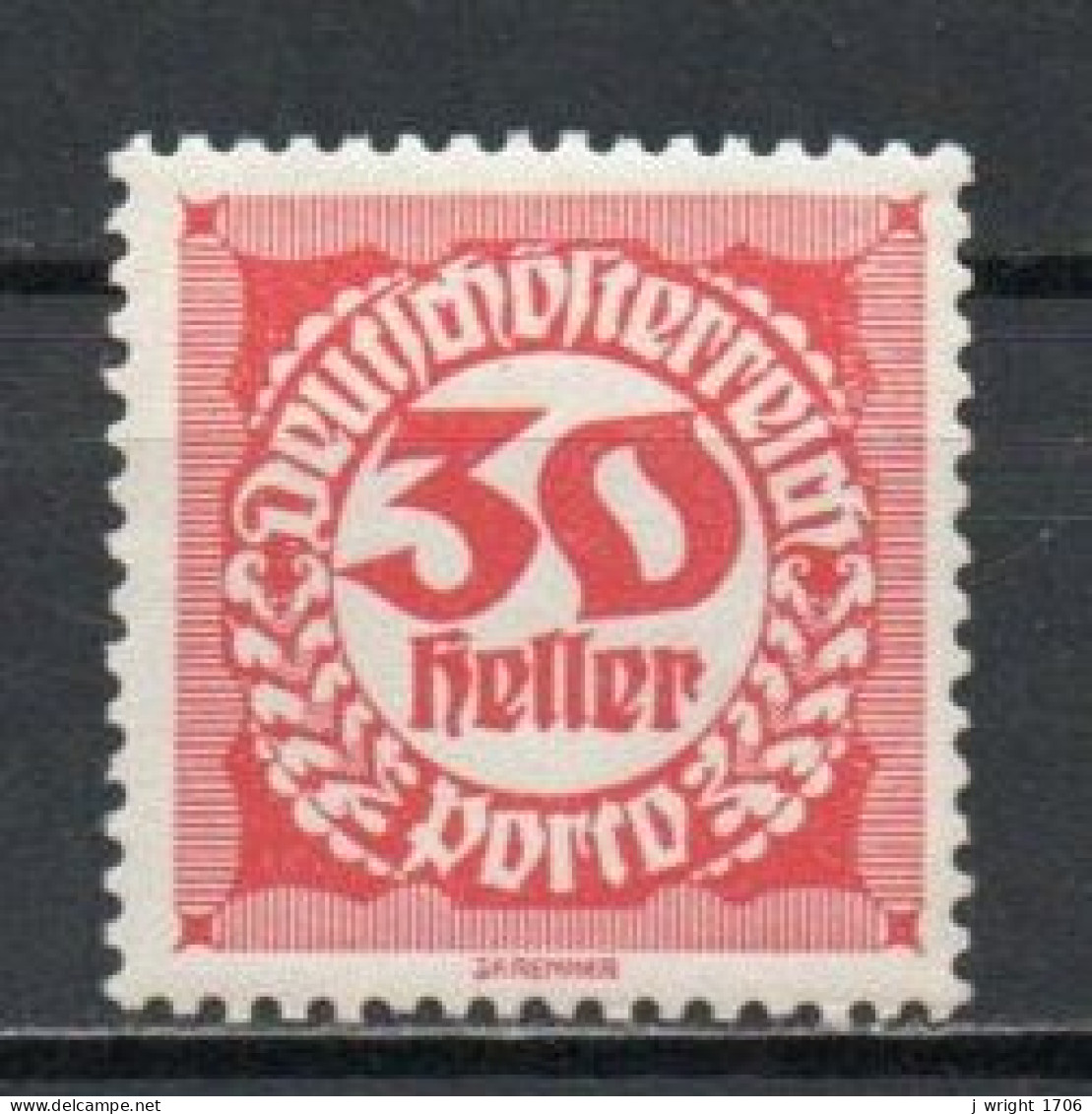Austria, 1920, Numeral, 30h, MNH - Segnatasse