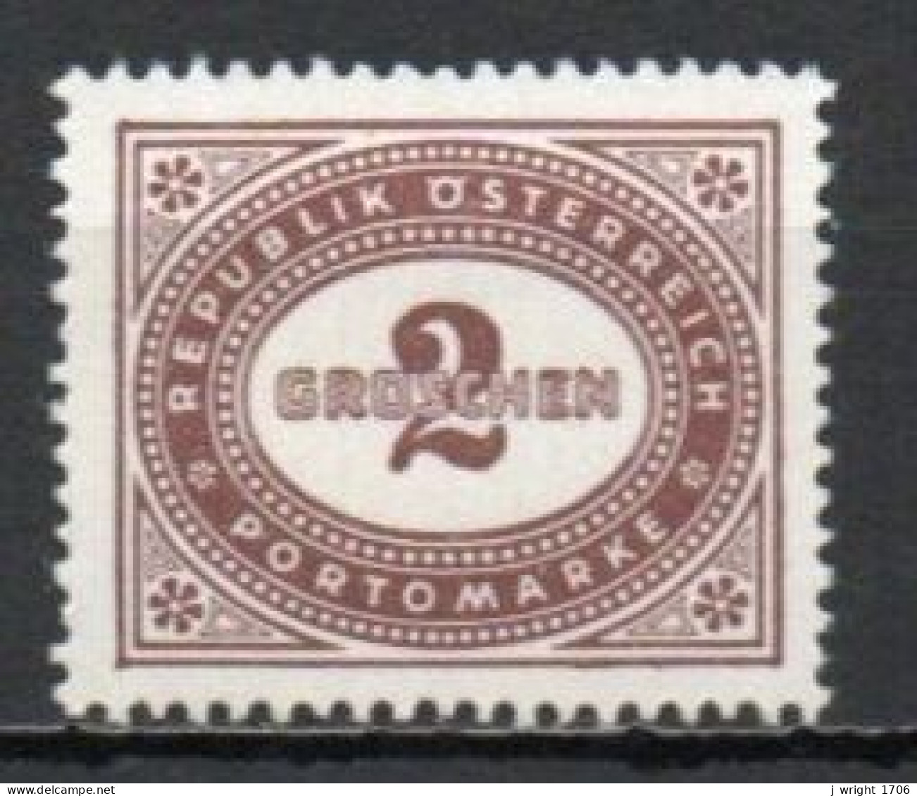 Austria, 1947, Numeral In Oval Frame, 2g, MNH - Postage Due