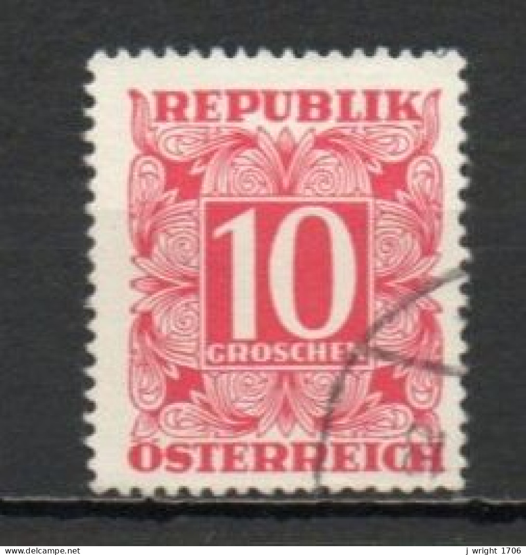 Austria, 1949, Numeral In Square Frame, 10g, USED - Strafport