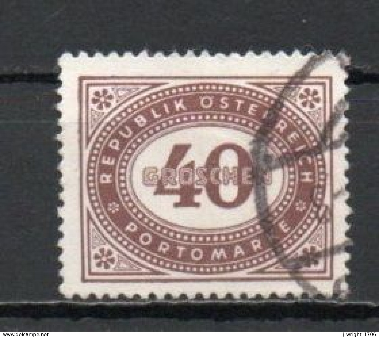 Austria, 1947, Numeral In Oval Frame, 40g, USED - Postage Due
