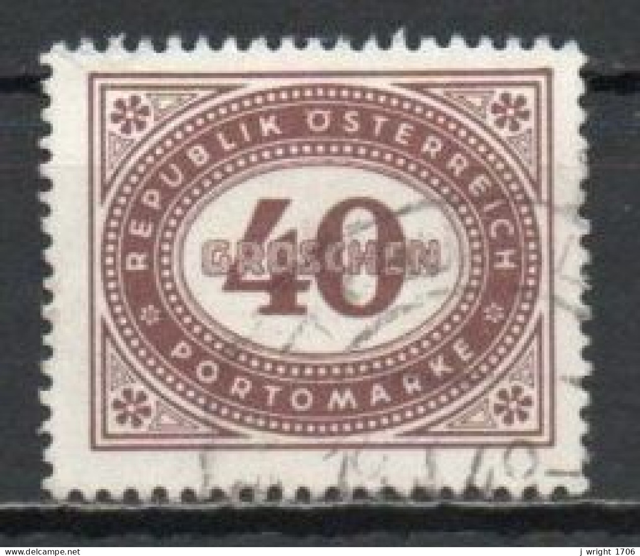 Austria, 1947, Numeral In Oval Frame, 40g, USED - Segnatasse