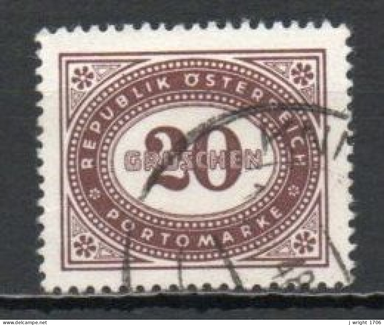 Austria, 1947, Numeral In Oval Frame, 20g, USED - Taxe