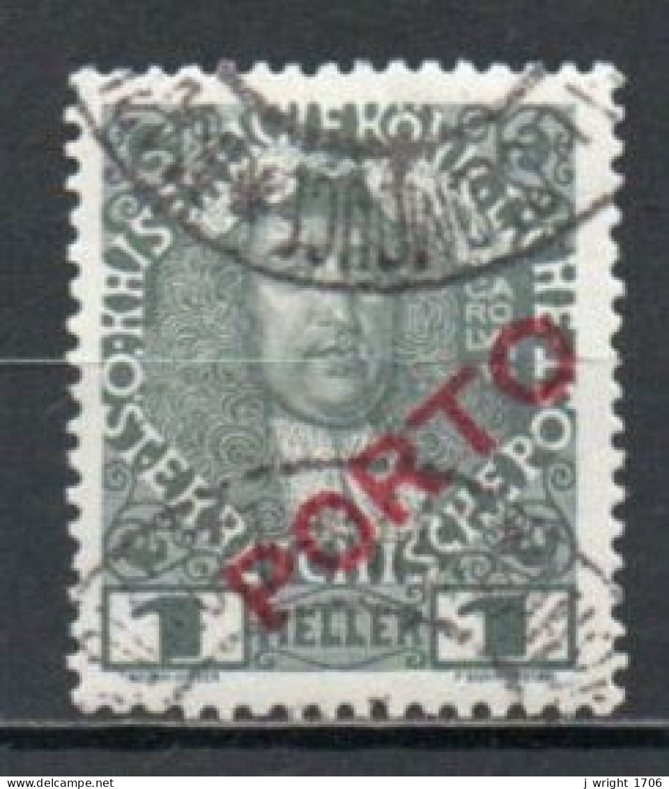 Austria, 1916, Emperor Charles VI/PORTO Overprint, 1h, USED - Taxe