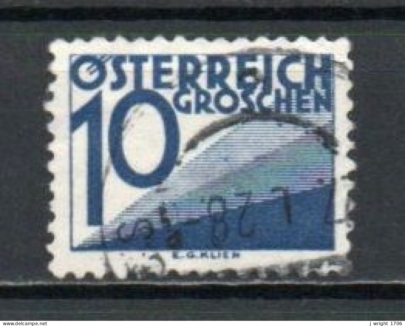 Austria, 1925, Numeral & Triangles, 10g, USED - Strafport