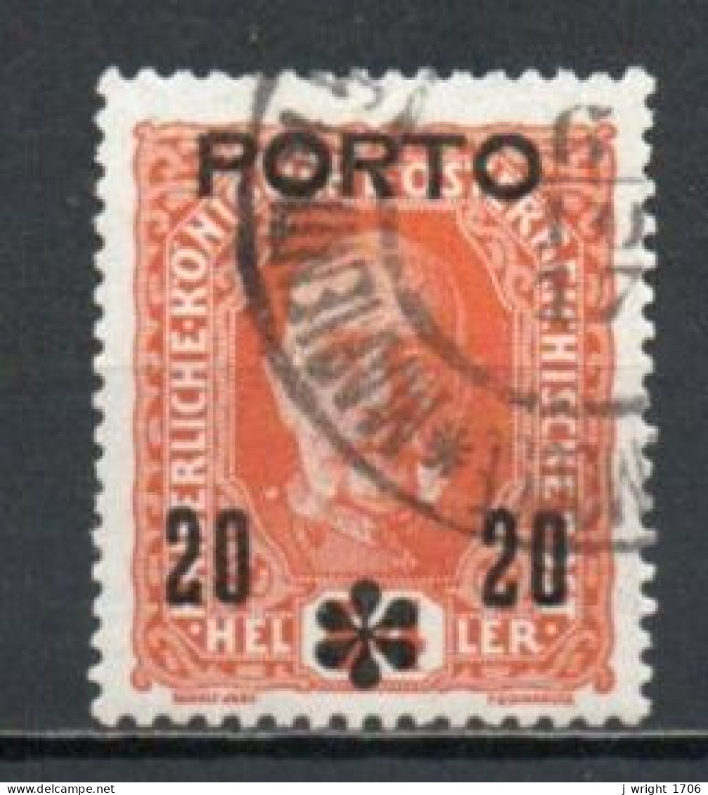 Austria, 1917, Emperor Franz Joseph I/PORTO Overprint, 20h, USED - Postage Due