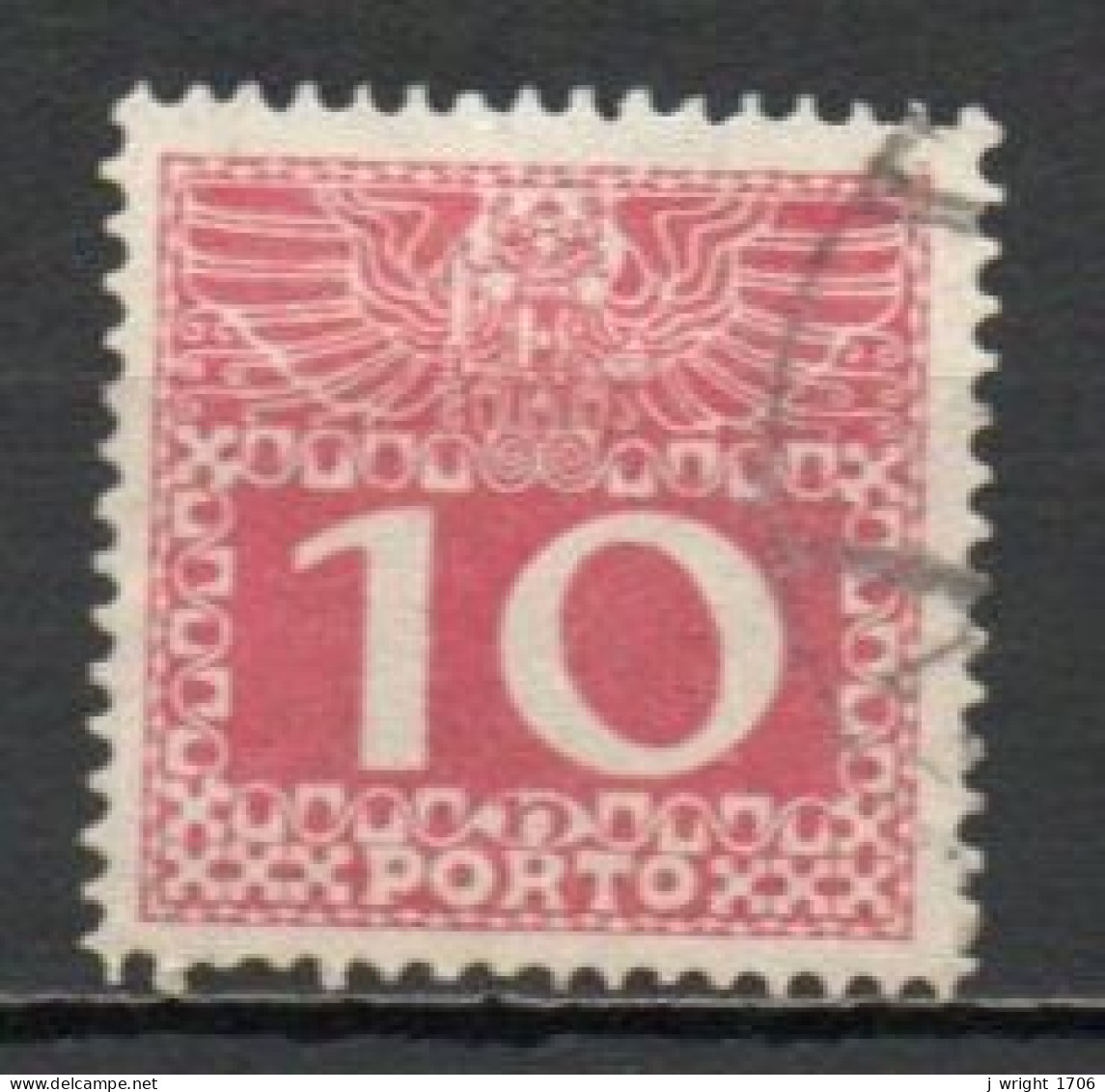 Austria, 1908, Coat Of Arms & Numeral, 10h, USED - Taxe