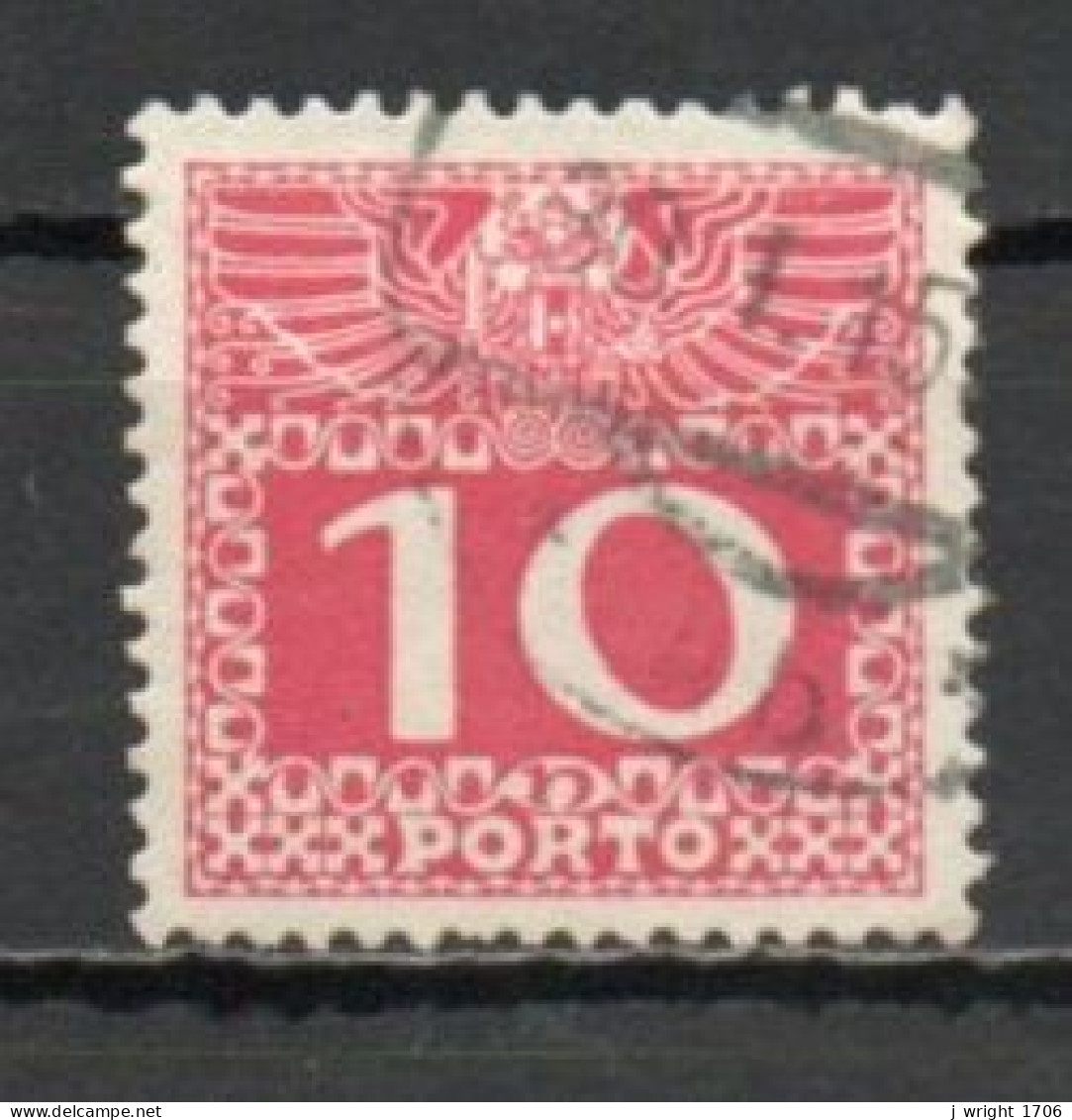 Austria, 1908, Coat Of Arms & Numeral, 10h, USED - Strafport