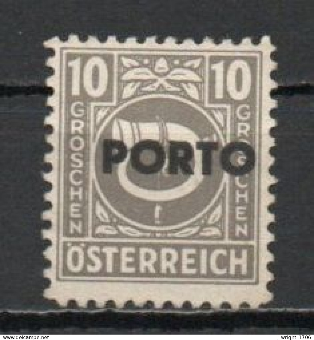 Austria, 1946, Posthorn Overprinted, 10g, UNUSED NO GUM - Postage Due
