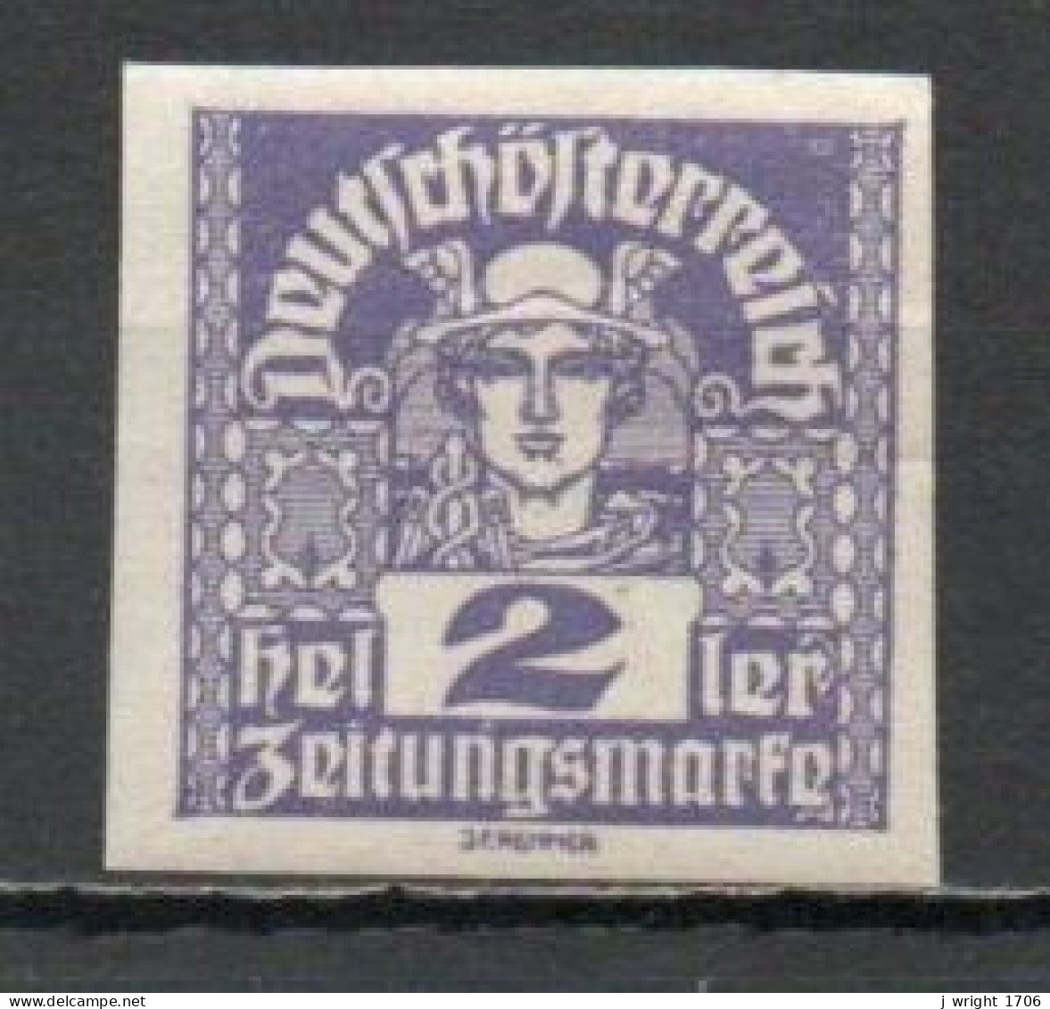 Austria, 1920, Mercury, 2h, MNH - Zeitungsmarken