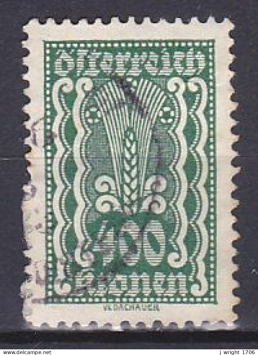 Austria, 1922, Ear Of Corn, 400kr, USED - Gebraucht