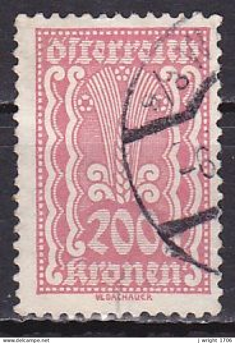 Austria, 1922, Ear Of Corn, 200kr, 55/25 - Gebraucht