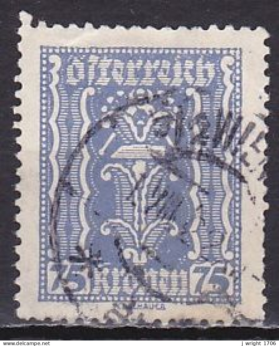 Austria, 1922, Hammer & Tongs, 75kr, USED - Gebraucht