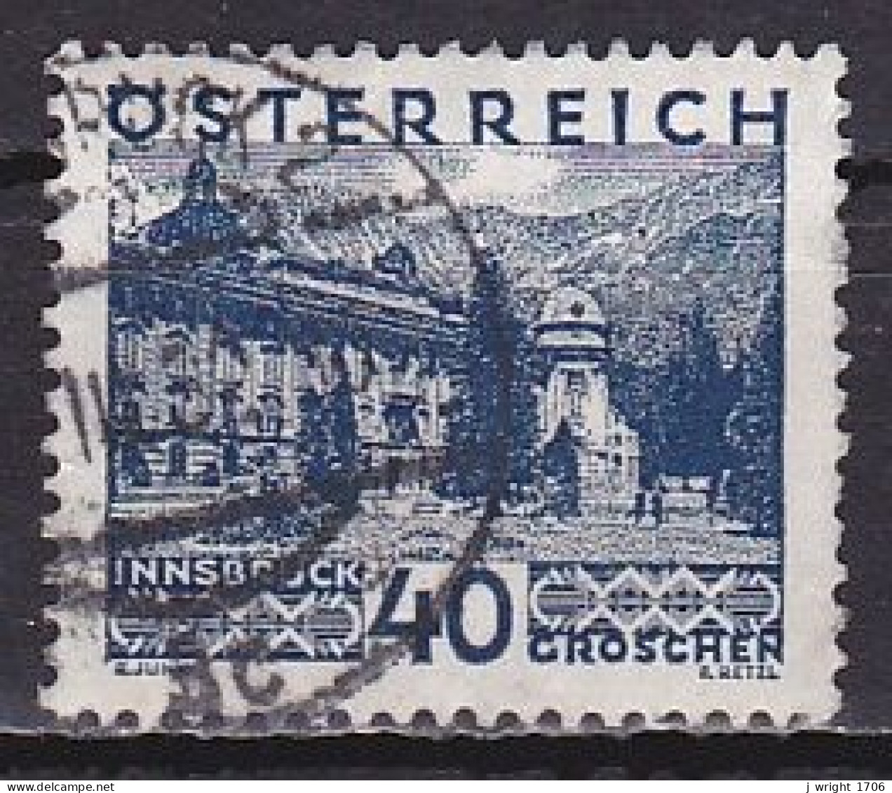 Austria, 1929, Landscapes Large Format/Innsbruck, 40g, USED - Gebraucht
