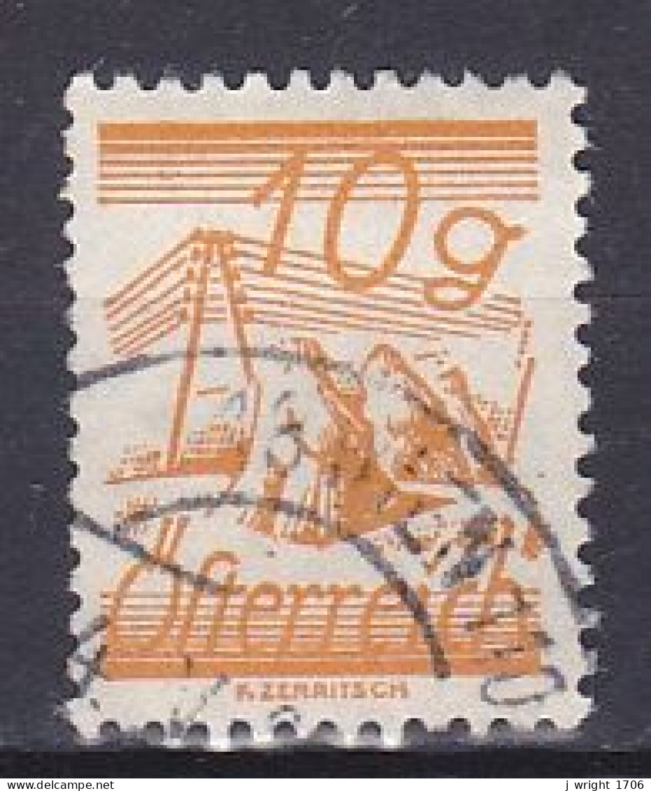 Austria, 1925, Telegraph Wires, 10g, USED - Gebraucht
