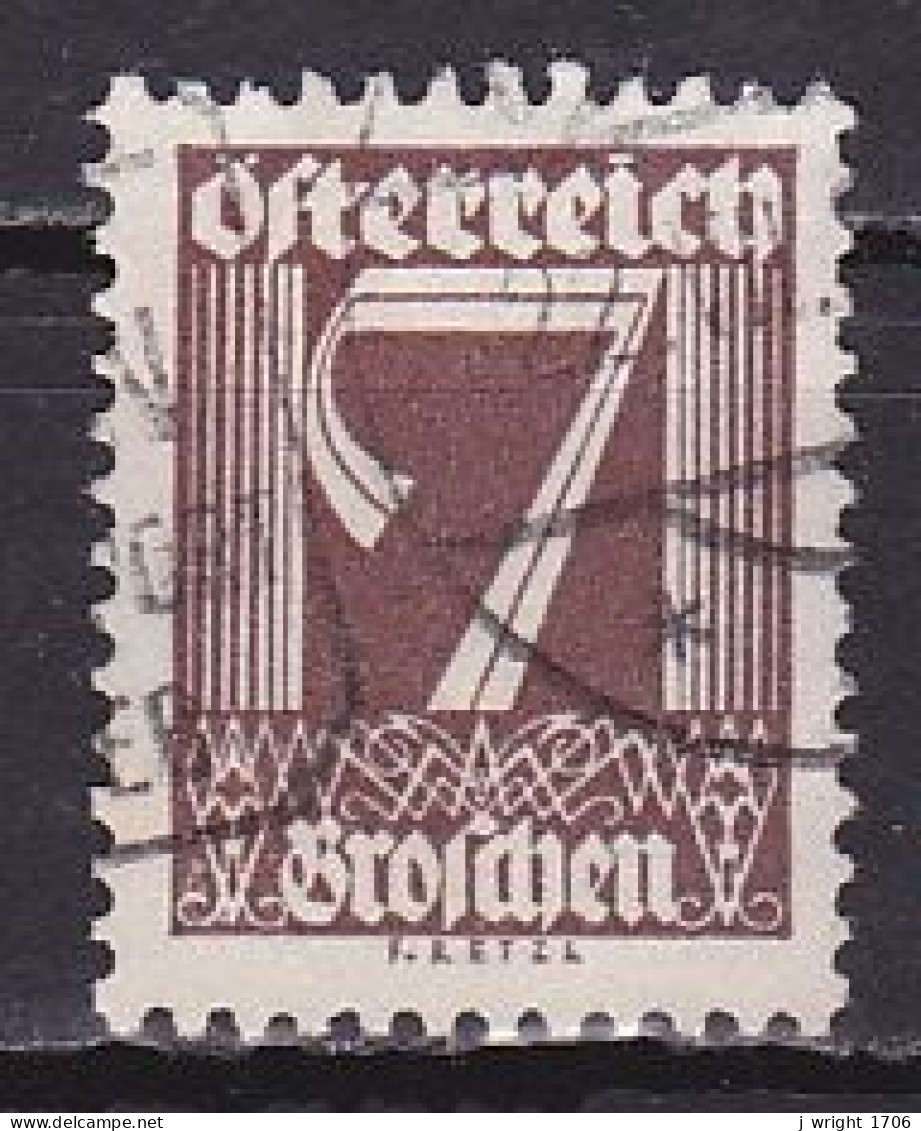 Austria, 1925, Numeral, 7g, USED - Gebruikt