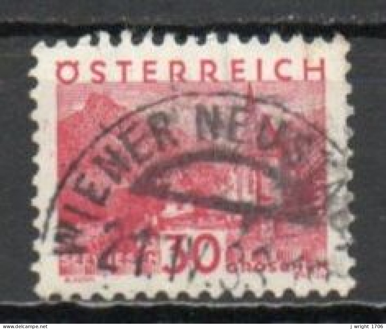 Austria, 1932, Landscapes Small Format/Seewiesen, 30g/Red, USED - Oblitérés