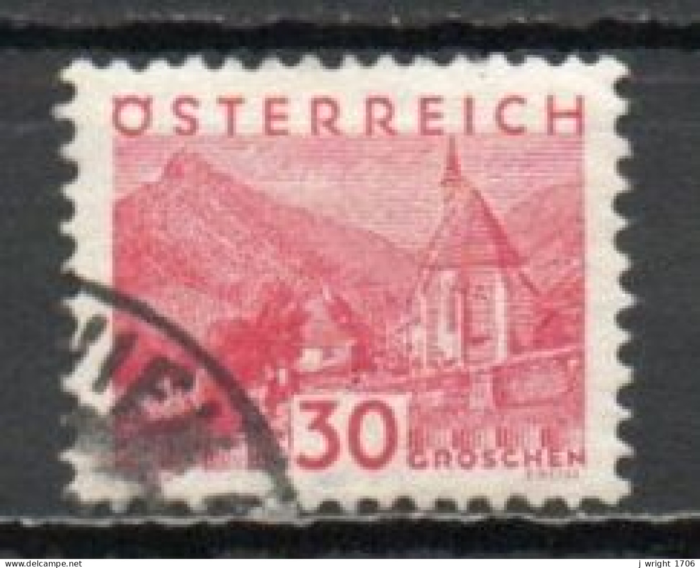 Austria, 1932, Landscapes Small Format/Seewiesen, 30g/Red, USED - Used Stamps