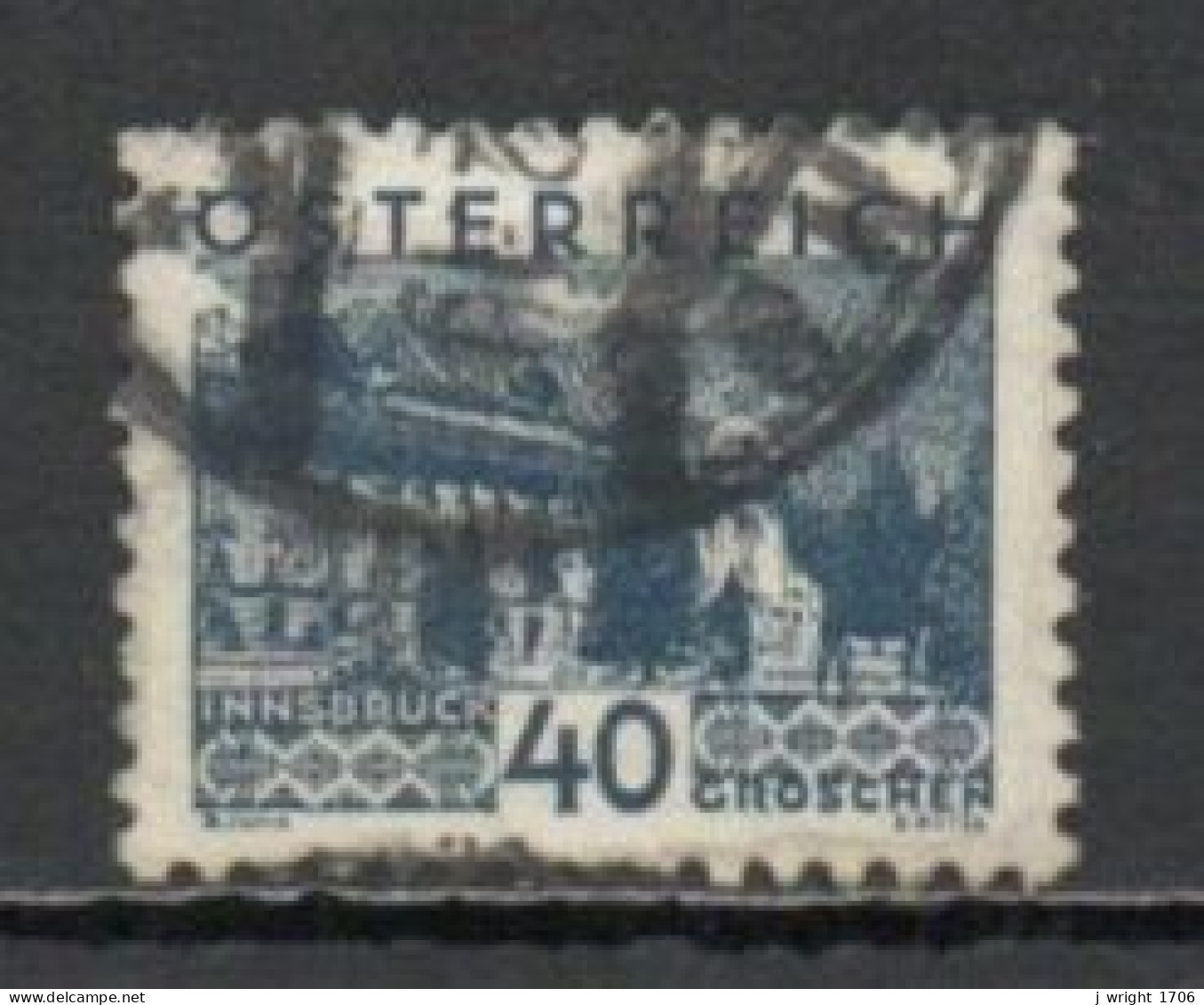 Austria, 1932, Landscapes Small Format/Innsbruck, 40g/Dark Blue, USED - Used Stamps