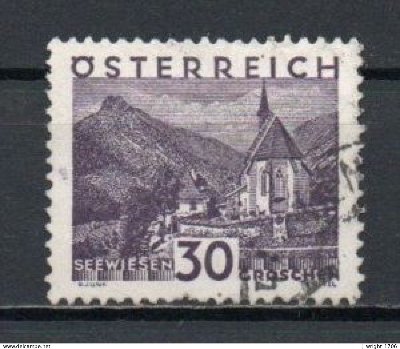 Austria, 1929, Landscapes Large Format/Seewiesen, 30g, USED - Used Stamps