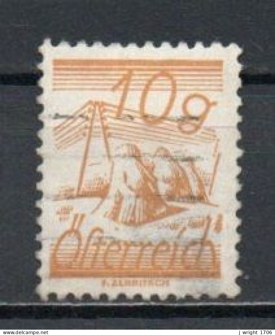 Austria, 1925, Telegraph Wires, 10g, USED - Used Stamps