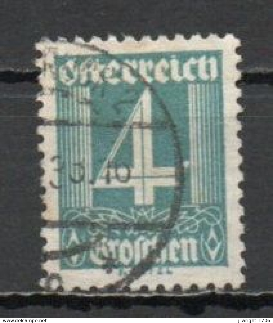 Austria, 1927, Numeral, 4g, USED - Gebruikt