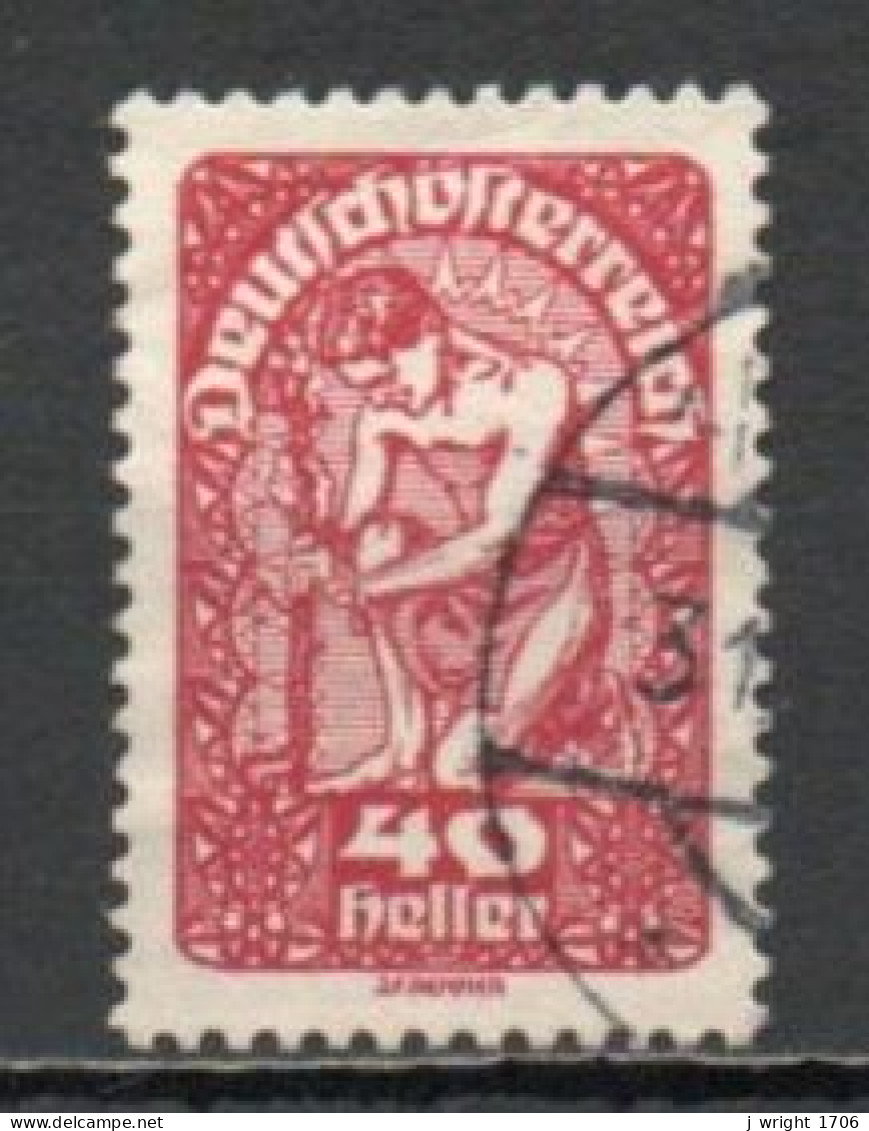 Austria, 1919, Allegory/White Paper, 40h/Red, USED - Gebraucht
