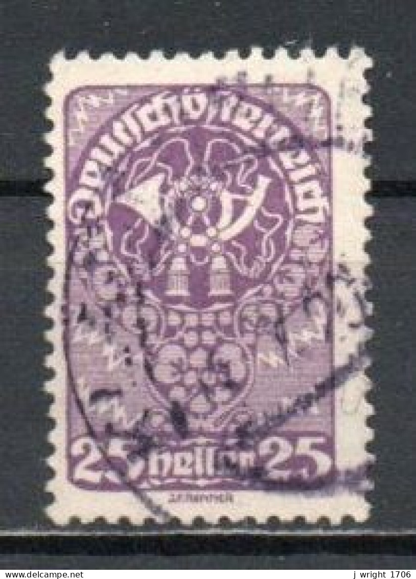 Austria, 1919, Posthorn/White Paper, 25h, USED - Used Stamps
