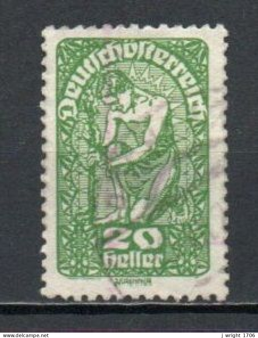 Austria, 1919, Allegory/White Paper, 20h/Green, USED - Used Stamps