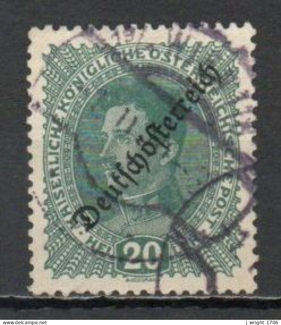 Austria, 1918, Deutschösterreich Overprint, 20h, USED - Gebruikt