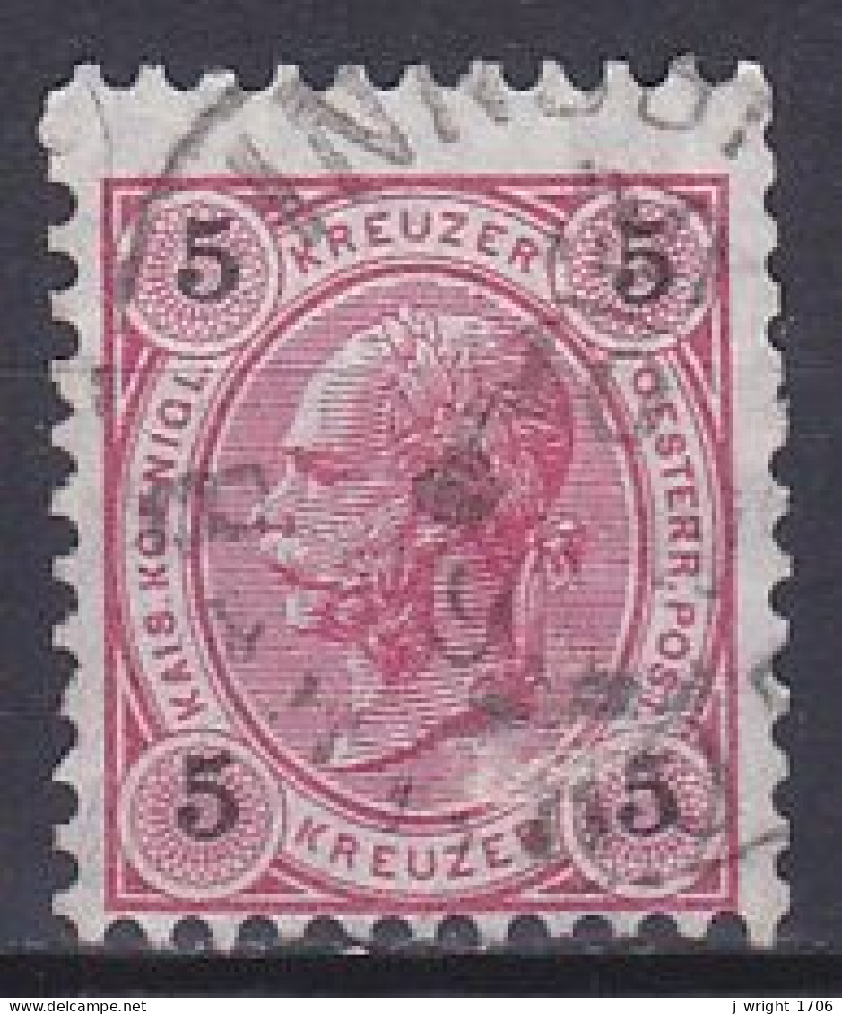 Austria, 1890, Emperor Franz Joseph, 5kr, USED - Usati