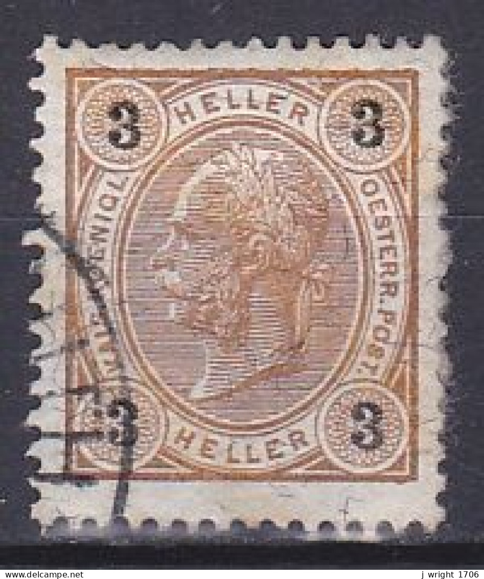 Austria, 1901, Emperor Franz Joseph/Varnish Bars, 3h, USED - Used Stamps