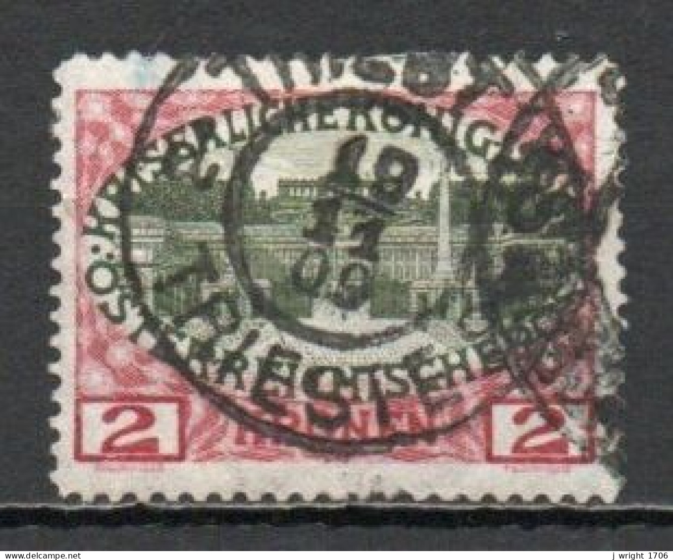 Austria, 1908, Schönbrunn Palace, 2kr, USED - Usati