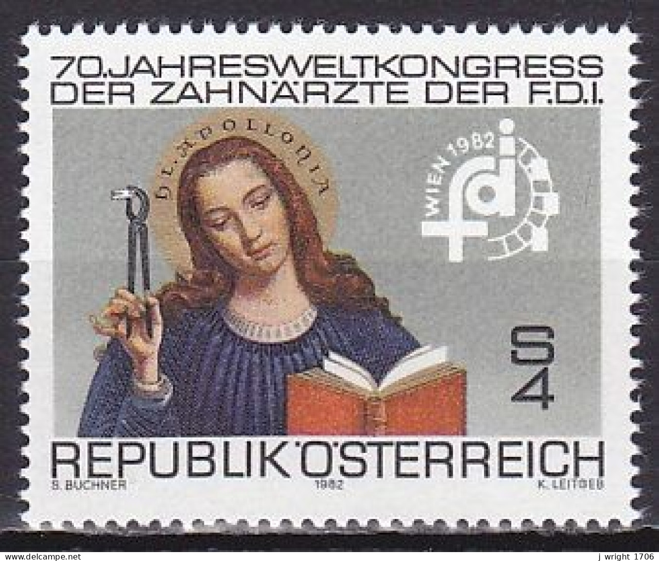 Austria, 1982, Dentists World Cong, 4s, MNH - Ungebraucht