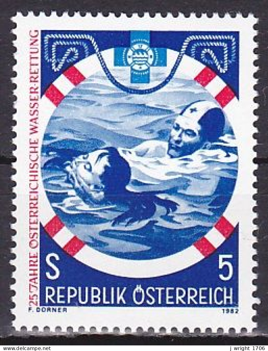 Austria, 1982, Water Rescue Service 25th Anniv, 5s, MNH - Nuevos