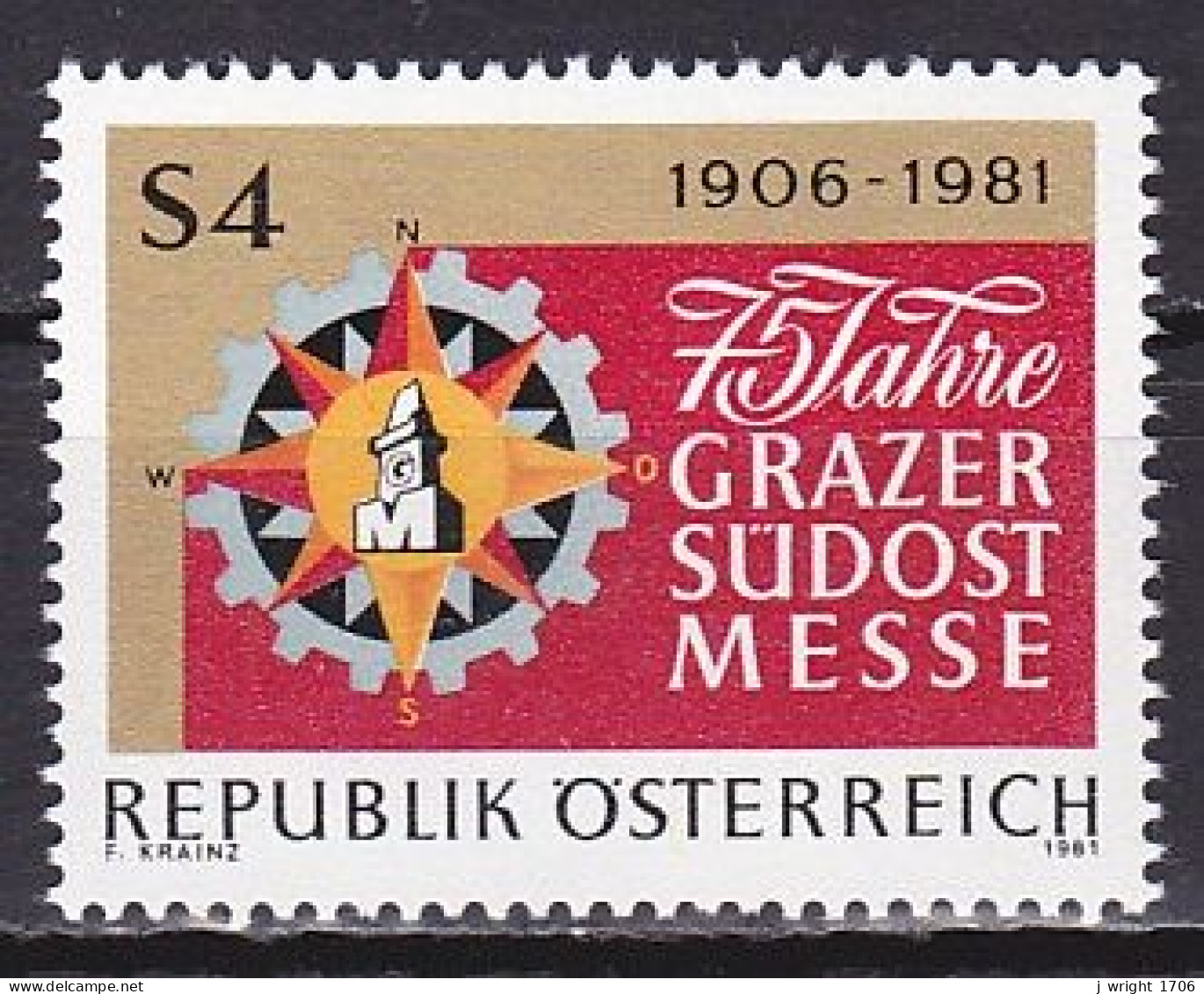 Austria, 1981, Graz South-East Fair 75th Anniv, 4s, MNH - Ungebraucht